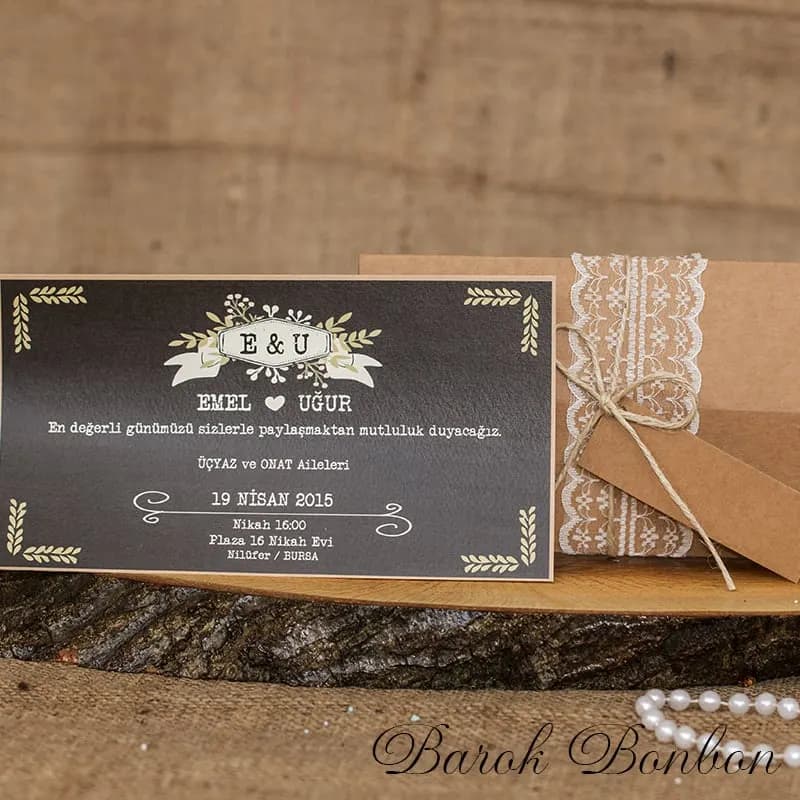Barok Bonbon Davetiye - İstanbul Davetiye Firması - fotoğraf 5